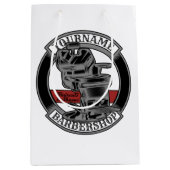 Persoonlijke Retro BarberWinkel Barber Stoel Salon Medium Cadeauzakje (Voorkant)