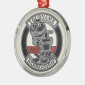 Persoonlijke Retro BarberWinkel Barber Stoel Salon Metalen Ornament (Links)