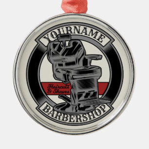 Persoonlijke Retro BarberWinkel Barber Stoel Salon Metalen Ornament