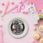 Persoonlijke Retro BarberWinkel Barber Stoel Salon Papieren Bordje (Feest)