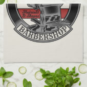 Persoonlijke Retro BarberWinkel Barber Stoel Salon Theedoek (Gevouwen)