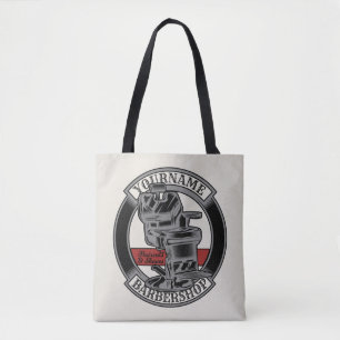 Persoonlijke Retro BarberWinkel Barber Stoel Salon Tote Bag