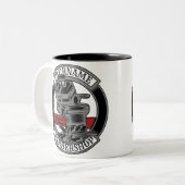 Persoonlijke Retro BarberWinkel Barber Stoel Salon Tweekleurige Koffiemok (Voorkant links)