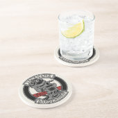 Persoonlijke Retro BarberWinkel Barber Stoel Salon Zandsteen Onderzetter (Zijkant)