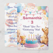 Persoonlijke Retro Bedankkaartjes | Kinderverjaard Bedankkaart (Voorkant / Achterkant)