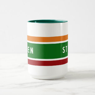Persoonlijke Retro Benzinepomp Naam Koffie Cadeau Mok