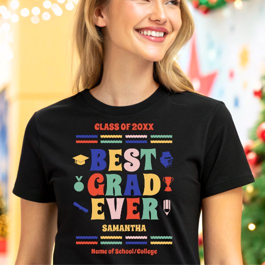 Persoonlijke Retro Beste Afgestudeerde Ooit Afstud Tri-Blend Shirt