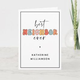 Persoonlijke Retro Beste Buur Ever Schattig Kaart