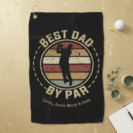 Persoonlijke Retro Beste Papa van Par Golfhanddoek