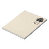 Persoonlijke Retro Black Cream Kitchen Notitieblok (Linkerzijde)