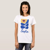 Persoonlijke Retro Bloem Daisy Met Eigen Naam Cade T-shirt (Voorkant volledig)