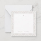 Persoonlijke Retro Bloem Notitiekaartje (Voorkant)