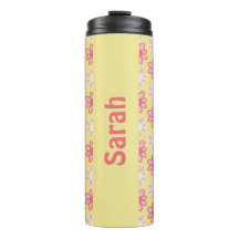 Persoonlijke retro bloem Thermische Tumbler