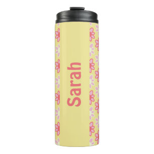 Persoonlijke retro bloem Thermische Tumbler Thermosbeker