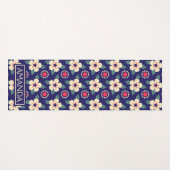 Persoonlijke Retro Bloem Yoga Mat (Voorkant (horizontaal))