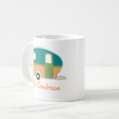 Persoonlijke Retro Caravan Eigenaren Mokken (Voorkant links)