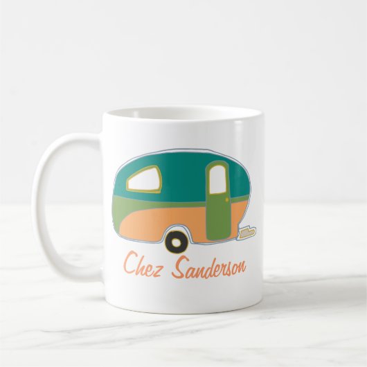Persoonlijke Retro Caravan Eigenaren Mokken (Links)