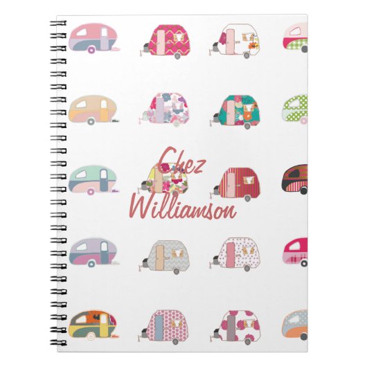 Persoonlijke Retro Caravans Notitieboek (Voorkant)