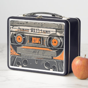 Persoonlijke Retro Cassettebandje Metalen Lunchbox