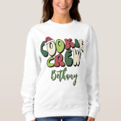 Persoonlijke Retro Cookie Crew Kerst Matching Trui (Voorkant)