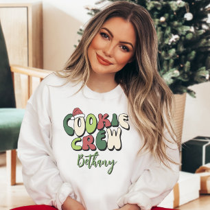 Persoonlijke Retro Cookie Crew Kerst Matching Trui