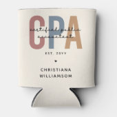 Persoonlijke Retro CPA Gecertificeerd Openbaar Acc Blikjeskoeler (Voorkant)