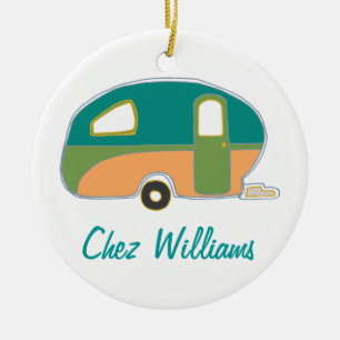 Persoonlijke Retro Design Caravanornamenten Keramisch Ornament