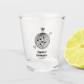 Persoonlijke Retro Disco Bal Trouw Shotglas Shot Glas (Voorkant)