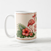 Persoonlijke Retro Flamingo Pickleball Mok (Links)