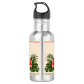 Persoonlijke Retro Flamingo Pickleball Waterfles (Achterkant)