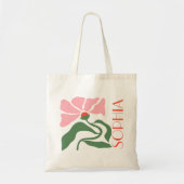 Persoonlijke Retro Funky Bloem Cadeau Tote Bag (Voorkant)