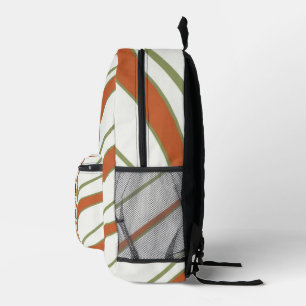 Persoonlijke Retro Gestreepte Oranje Kat Rugzak