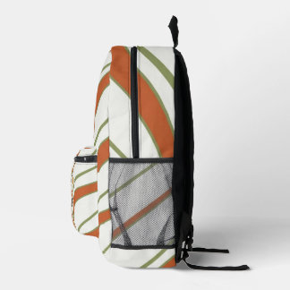 Persoonlijke Retro Gestreepte Oranje Kat Rugzak