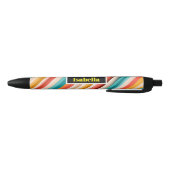 Persoonlijke Retro Gestreepte Patroon Pen | Kleuri (Bodem)