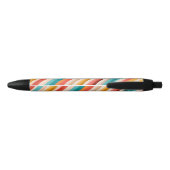 Persoonlijke Retro Gestreepte Patroon Pen | Kleuri (Achterkant)