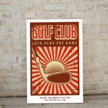 Persoonlijke Retro Golfclub Poster