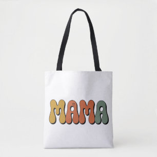 Persoonlijke Retro Groovy Mama Moederdag  Tote Bag