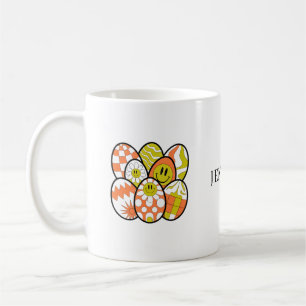 Persoonlijke Retro Groovy Pasen Ei Mok