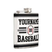 Persoonlijke Retro Honkbalspeler NAAM Team Heupfles (Rechts)