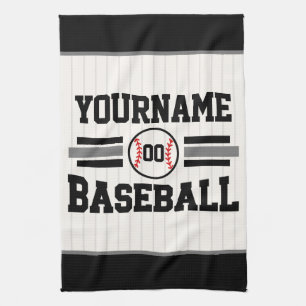 Persoonlijke Retro Honkbalspeler NAAM Team Theedoek