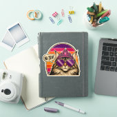 Persoonlijke Retro Kat Koningin Sticker met Kroon (iPad Cover)