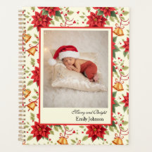 Persoonlijke Retro Kerst Bloemige Briefpapier 