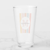 Persoonlijke Retro Kleurrijke Strepen Persoonlijk Glas (Achterkant)