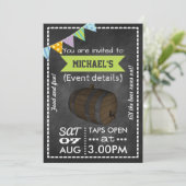 Persoonlijke Retro Krijtbord Uitnodiging voor een  (Staand voorkant)