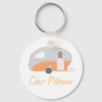 Persoonlijke Retro Kunst Caravan Eigenaars Sleutel