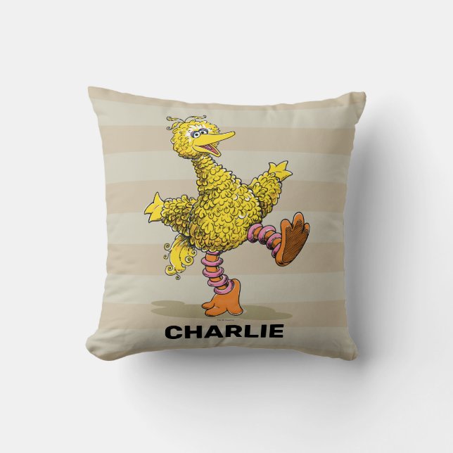 Persoonlijke Retro Kunst Grote Vogel Worpkussen Kussen (Voorkant)