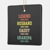 Persoonlijke Retro Legend Husband Dad Grandpa Keramisch Ornament (Links)