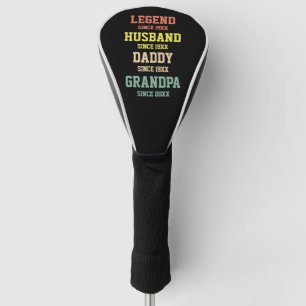 Persoonlijke Retro Legend Husband Golfheadcover