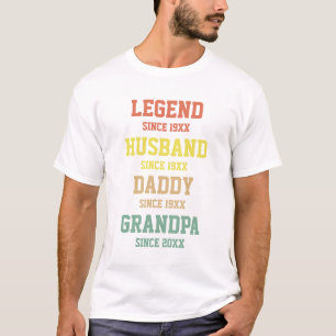 Persoonlijke Retro Legend Husband T-shirt