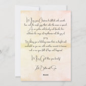 Persoonlijke Retro Minimalistische Kleuren Bomen Feestdagenkaart (Achterkant)